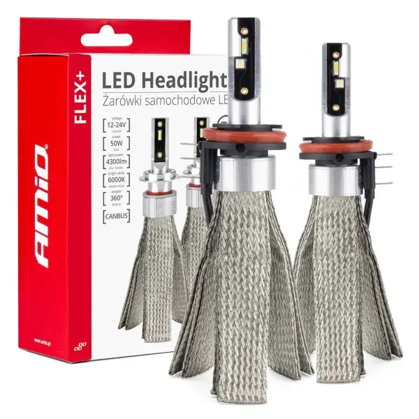 Viimeiset kappaleet | LED-ajovalopolttimot FLEX+ H15 6000K -sarja 12V 24V Canbus, 2 kpl. AMIO-03666