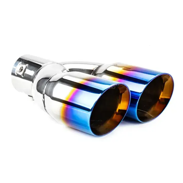 Äänenvaimentimen pää 32-52 mm, ruostumatonta terästä, kiillotettu metalliefekti, AMIO-02354 - Trendikäs