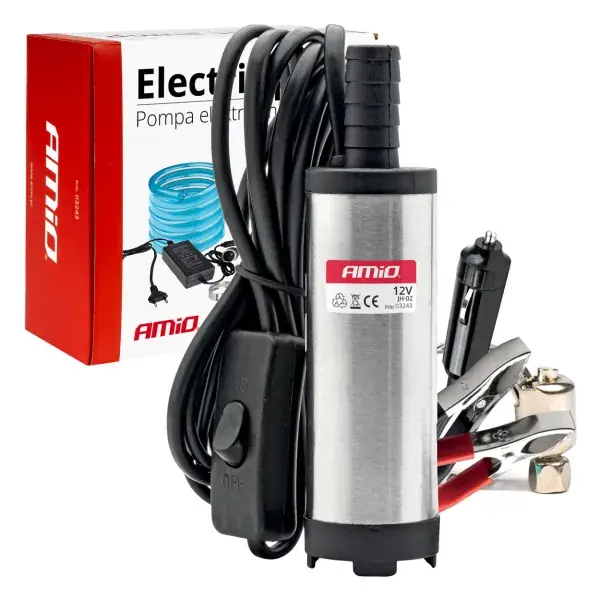 Ammattilaatu | Upotettava sähköinen dieselpolttoaineen imupumppu 38 mm 12V/230V letkulla AMIO-03243