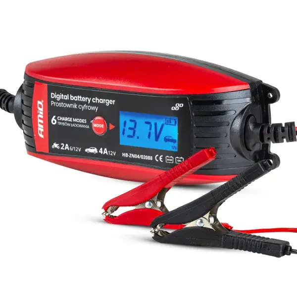Varasto vähissä | Digitaalinen akkulaturi DVL DBC 2A/4A 6V/12V AMIO-02088