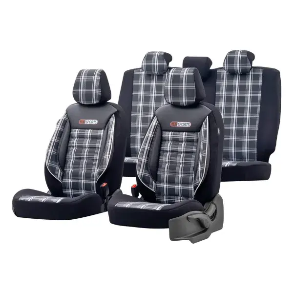 Yleismalliset istuinsuojat OTOM, GTI SPORT - musta/harmaa - Kampanjahinta