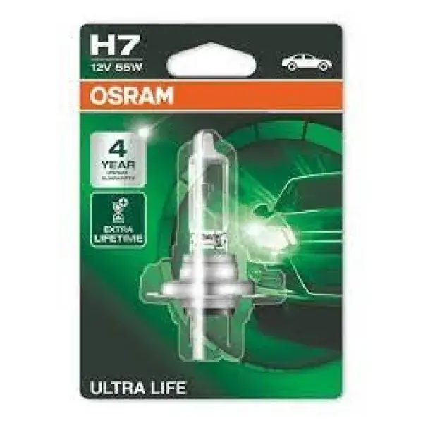 Älä missaa | OSRAM Auton polttimo, ULTRA LIFE H7 55W 12V PX26D, 1 kpl