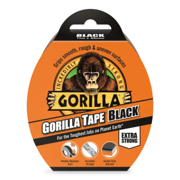 Viimeiset päivät - Gorilla Tape Black, teippi, musta, 11m x 48mm