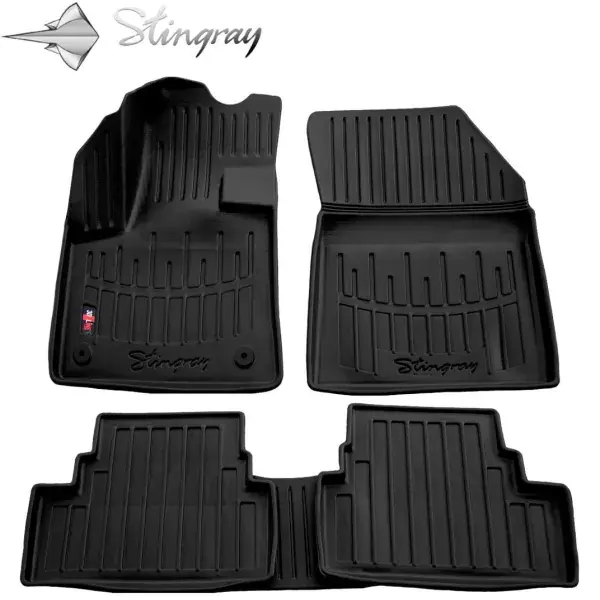 Alennukset - Kumi 3D matot PEUGEOT 3008 2016-2020 5 kpl / musta / 5016035 / kohotetut reunat