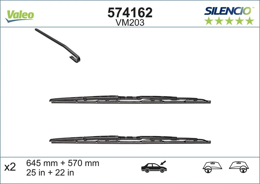 Varastossa | Pyyhkijänsulka VALEO 574162 - BMW E39 M5 5-sarja