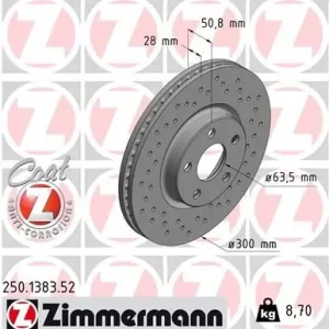 Viimeinen tilaisuus - Jarrulevy ZIMMERMANN 250138352 - Ford S-Max Galaxy