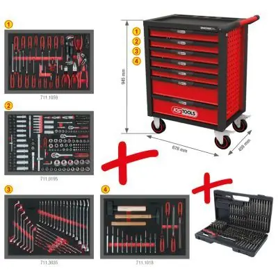 Työkaluvaunu KS TOOLS 826.7515 - Turvallinen maksu