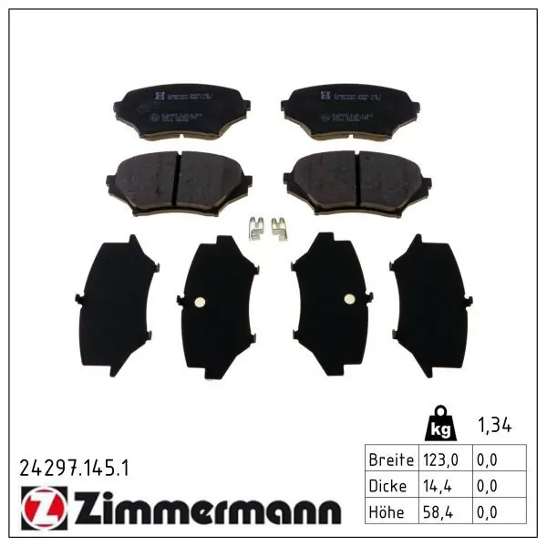 Viimeinen tilaisuus | Jarrupalat, levyjarru ZIMMERMANN 242971451 - Mazda MX-5