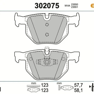 Viimeinen mahdollisuus | Jarrupalat, levyjarru VALEO 302075 - BMW E90 E91 E92 E93 X1