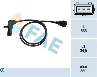 Viimeinen tilaisuus | Impulssianturi, kampiakseli FAE 79078 - Opel Corsa Astra Vectra Omega Tigra