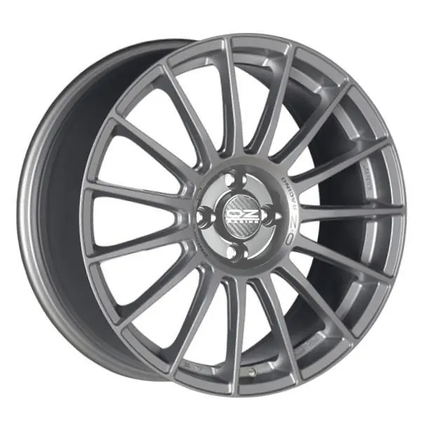 OZ Racing Superturismo LM Matt Race Silver Black Lettering J8 R18 5X108 ET45 CB75 | Muutama jäljellä