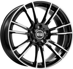 Viimeiset päivät - ELIT WHEELS EW01 BLACK / POLISHED 9x18 5/112 ET44 CB66.6