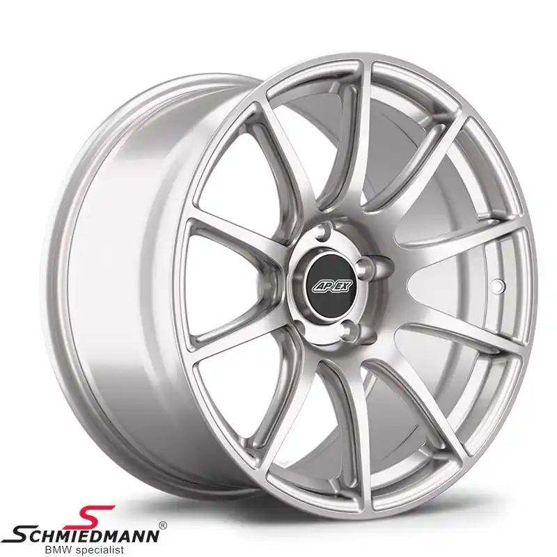 18" APEX SM-10 vanne 9,5x18 ET35 medium concavity, Race silver (sopii vain taakse) - Loppuunmyynti