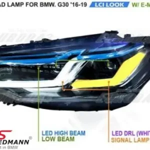 Vain muutama jäljellä | LED-ajovalot LCI-lookissa G30 lle - ilman e-merkkiä